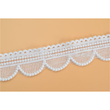 White Scalloped Edging Eyelet Lace - China Garment Accessory and Cotton Lace  price