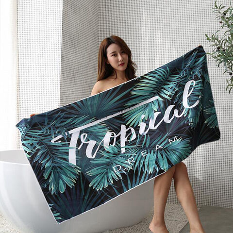 Buy Wholesale China Promotional Polyester Printing Bath Towel With