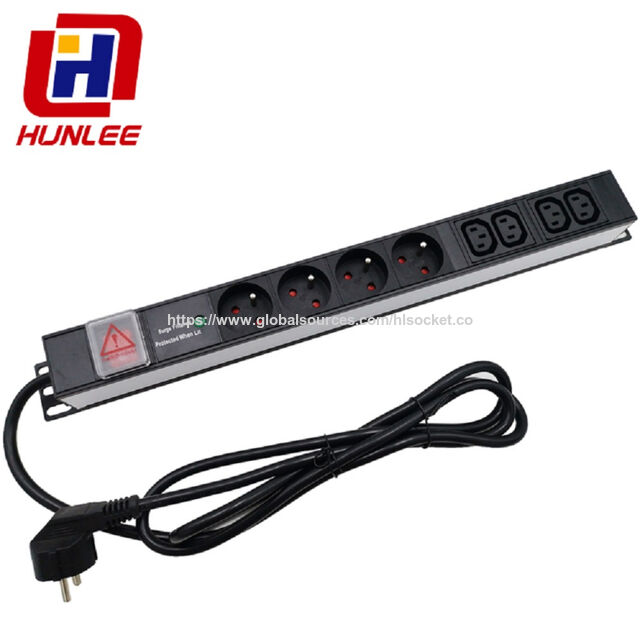 Enchufe francés 16 AMP IEC C13 PDU para rack de 19 pulgadas for sale at factory direct price