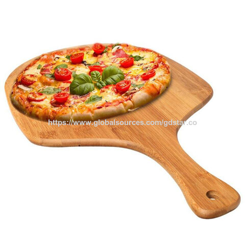 Bestseller Schneidebrett aus Naturholz, Pizzaheber aus Bambus, Einweg-Pizzaschieber for sale at factory direct price