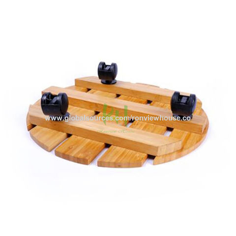 Supports de plantes en bambou avec roulettes universelles, adaptés aux plantes en pot dans le foyer, le salon, la chambre à coucher. Vente en gros de supports de plantes en bambou. for sale at factory direct price
