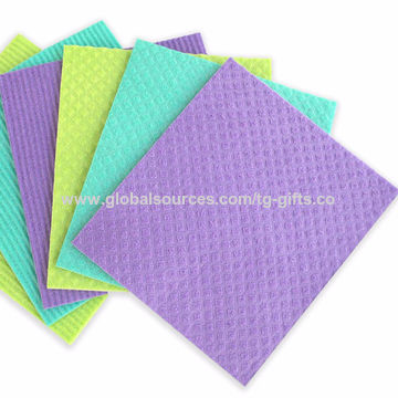 Swedish Wholesale Swedish Dish Cloths for Kitchen- 10 Pack Reusable Paper Towels for Counters & Dishes - Eco Friendly Cellulose Sponge Cloth - Purple