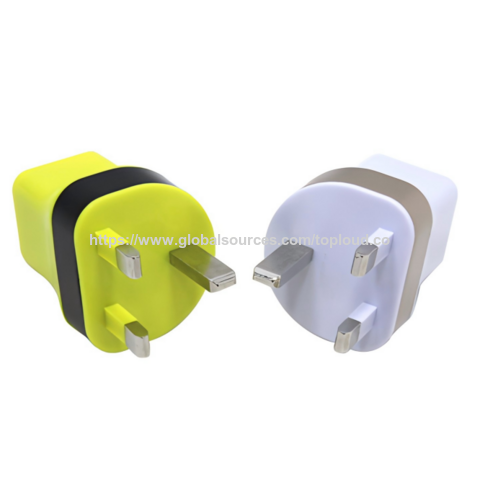 Kompaktes 2-Port USB Ladegerät mit UK Stecker, 2.4A für Mobiltelefone - Ideal für den Großhandel