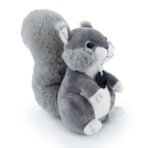 miss oh/Stuffed Plush Soft Toy Squirrel Gray Standing#4841 Stofftier realistic 