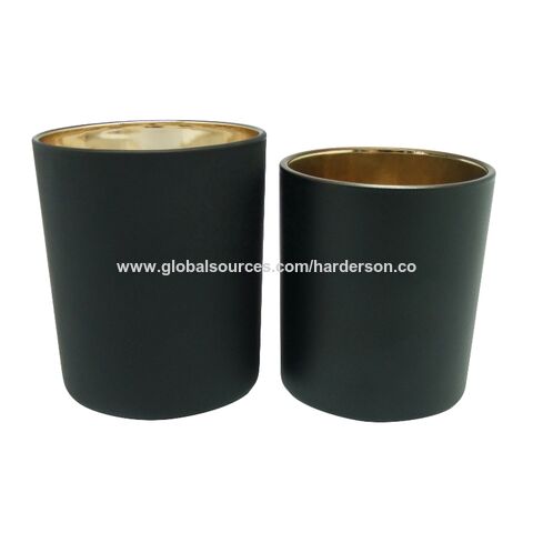 China Custom Printed 11oz Black Glass Jar for Candle Making factory and  manufacturers