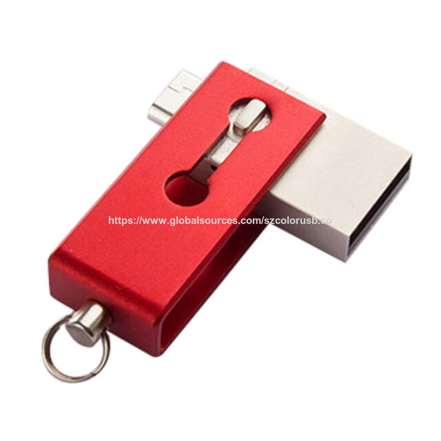 Schwenkbarer OTG USB-Speicherstick mit Rot und Blau für Handys
