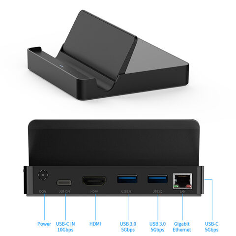 Mini station d’accueil USB 3.0 universelle pour ordinateur portable avec  HDMI ou VGA, Gigabit Ethernet, USB 3.0