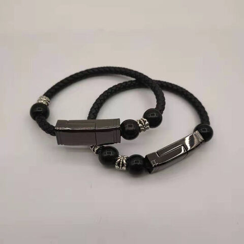 Buy Wholesale China Leather Usb Cable Wristband Bracelet Data Charging Cable For Iphone ...