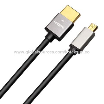 Buy Wholesale China Micro Hdmi To Hdmi Cable,hdmi 2.0 Slim Cable, Supports  Ethernet, 3d, 4k And Audio Return, 1m 2m 3m & Hdmi To Hdmi Cable, Micro Hdmi,  Hdmi 2.0 Cable at
