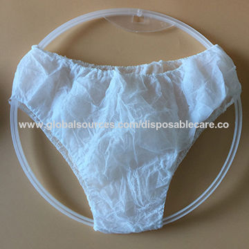 6Pcs/set Disposable non woven paper brief panties underwear ladies women{