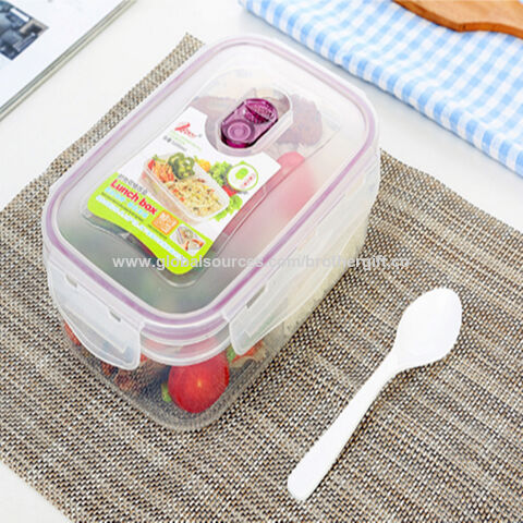 Buy Wholesale China Lunch Boxes With Lids Airtight Leak Proof Clear Plastic  Reusable Food Storage Containers & Lunch Box at USD 0.89