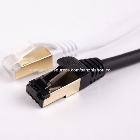 Buy Wholesale China Rj45 Ethernet 28awg Cat8 Flat Cable Cat 8 Network Patch  Cord Soft Flexible 40g 2000mhz 1m 2m 5m & Cat8 Flat Cable Cat 8 Network  Patch Cord Soft at