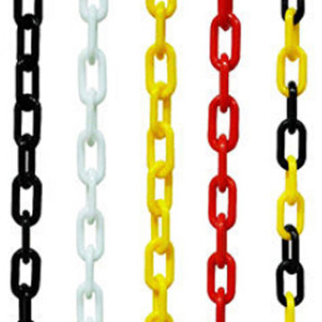 Chaîne en plastique colorée, maillons de chaîne en plastique en jaune, vert, noir, blanc, marron. Idéal pour les projets de bricolage, la décoration et le marquage.