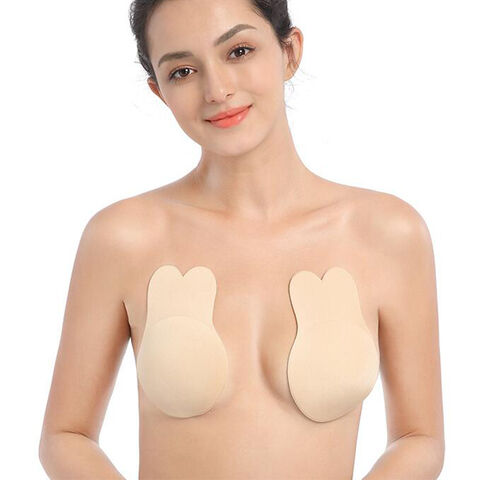 Invisible Breast Lift Silicone Nipple Cover Push Up Bra Tape Sticker Rabbit  Pad