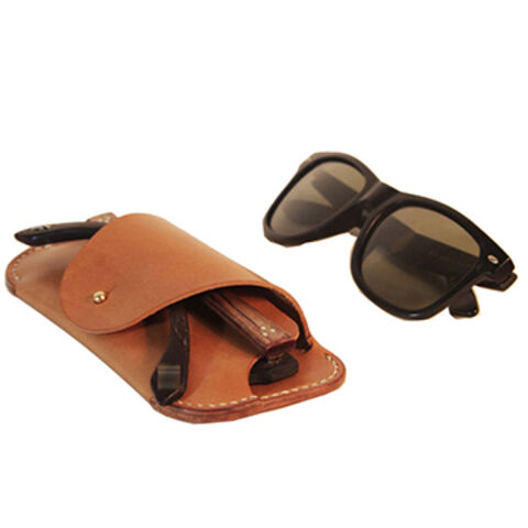 Handmade Genuine Leather Custom Smart Glasses Case Glasses Cover Protective Slim Eye Wear Sunglasses Sleeve Holder Personalized Foldable Accessories Sunglasses & Eyewear Glasses Cases 