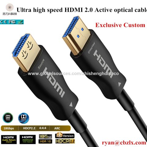30M / 98 ft Fiber Optic 4K@60Hz HDMI 2.0 Active Optical Cable