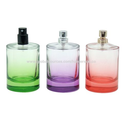 30ml/50ml/100ml Perfume Bottle Crystal White Material Glass Thick Bottom  Bayonet High-End Spray Wooden Lid Refillable Bottle