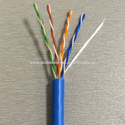 UTP CAT5E Cable, 4-pair 24AWG solid copper, Fluke Test pass, HDPE/PVC/LSZH, Indoor or outdoor used for sale at factory direct price