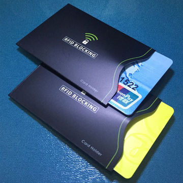 Anti-theft Aluminum Foil Blocking Paper Rfid Block Card Rfid Nfc Blocker  Sleeve Card - Explore China Wholesale Rfid Card Sleeve and Plastic Id Card  Holder, Rfid Card Sleeve, Id Badge Holder