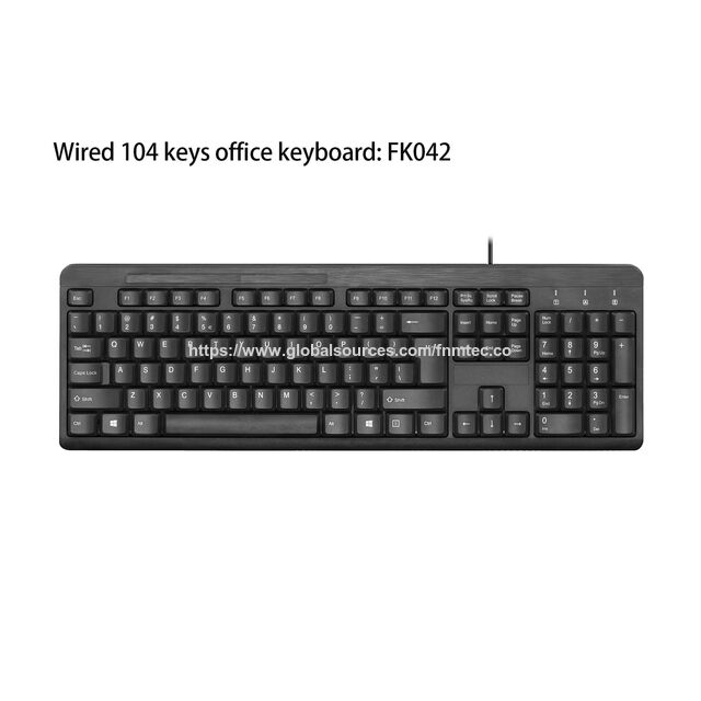 Claviers standard 104 touches pour bureau, disposition US, fabriqués avec une excellente sensation de frappe for sale at factory direct price
