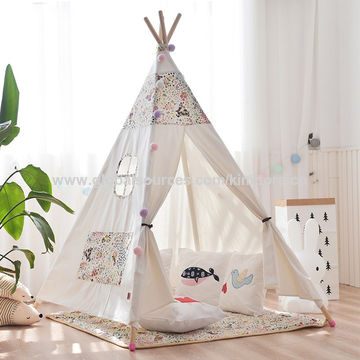 Kid Play Tent Indian Story Tipi for Childrens Family Sleepover Parties Playhouse 