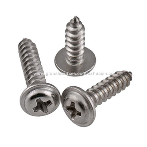 Truss head self drilling screw with washer