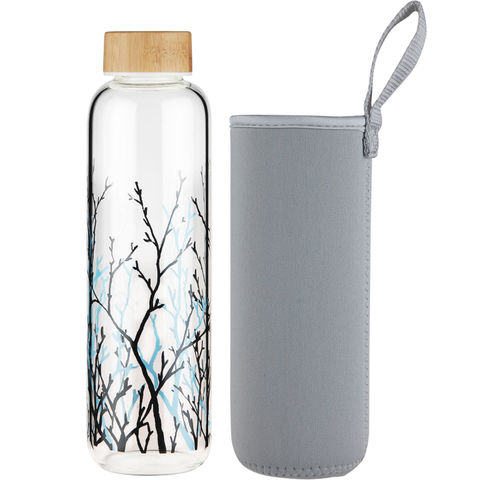 Buy Wholesale China Glass Water Bottle With Bamboo Lid & Glass Water Bottle  at USD 2