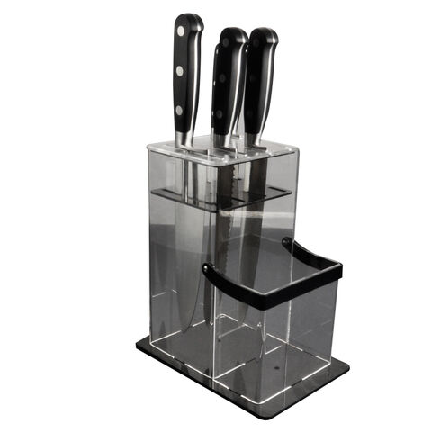 Bloc de Cuisine en Plastique pour 6 Couteaux, Support à Couteaux, Rangement de Couteaux - Fabrication Directe