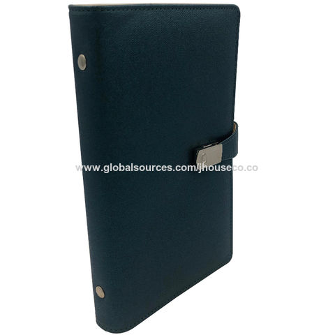 Agenda diaria personal con botón, planificador personal, cubierta de cuero colorida, impresión OEM for sale at factory direct price