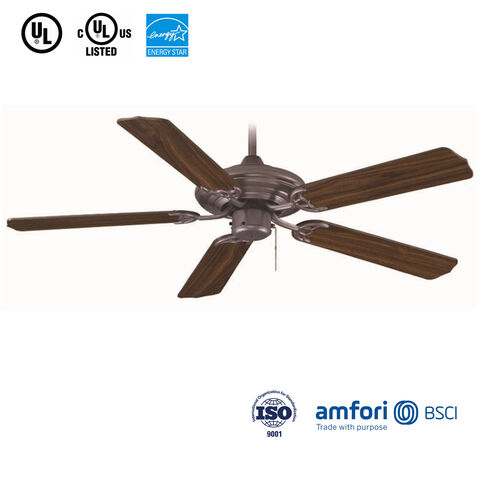 thumbnail image 2 of Monte Carlo Haven 52-inch Ceiling Fan - Brushed Steel With 5 MDF Blades & Pull Chain 2 of 14
