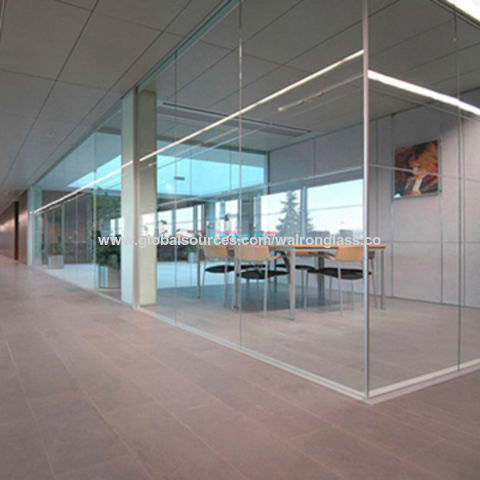 Clear or Frosted Glass Office Partitions, glass partition glass wall ...