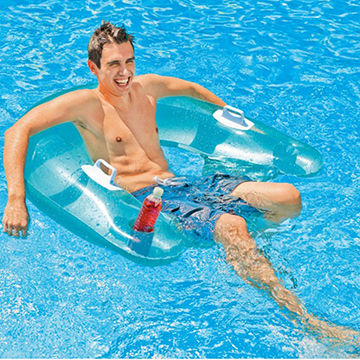 Pool lounger raft sold with cup holder--n^