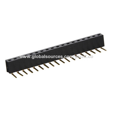 Buy Wholesale China 2.54mm Female Header, Single Row, Right Angle, U ...