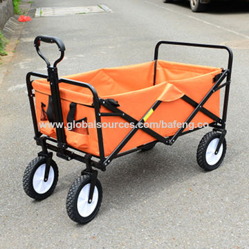 Buy China Wholesale Folding Wagon Cart Utility 4 Wheel Beach