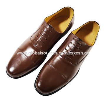 Full Grain Leather Rubber Outsole Military Army Black Officer Shoes - China Leather  Shoes and Men Shoe price