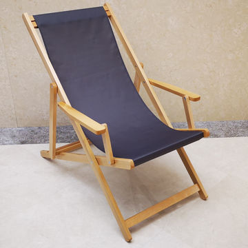 Sling Chair Wood Lounge, Wooden Sling Back Beach Chairs