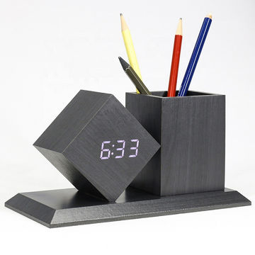 Wooden Pen Holder, Wooden Table Clock Hs Code