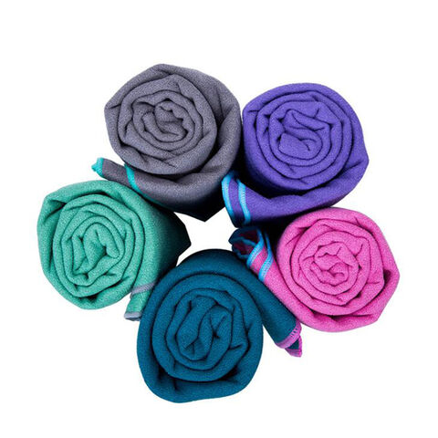 Custom non slip yoga towel for sale at factory direct price