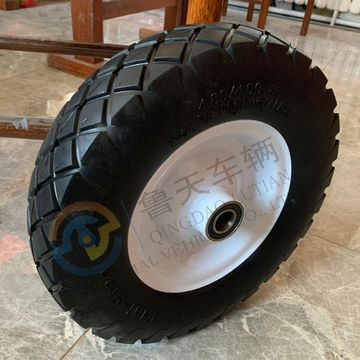 AXLE PU 16" Puncture Proof RED Wheelbarrow Wheel Tyre 4.80-8 foam filled 