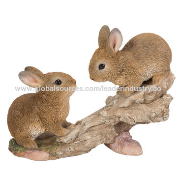 Buy Wholesale China Bsci Factory Polyresin Bunny Rabbit Climbing ...