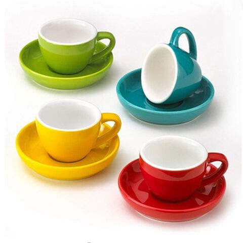 Ceramic Cups and Saucers — Eight Ounce Coffee Wholesale