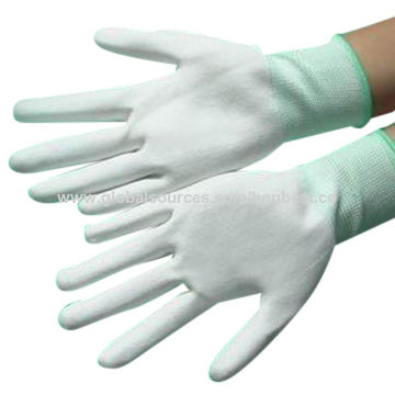 Size:XL 10 pairs ESD Anti-Static and Anti-Skid Gloves-finger Top coated 