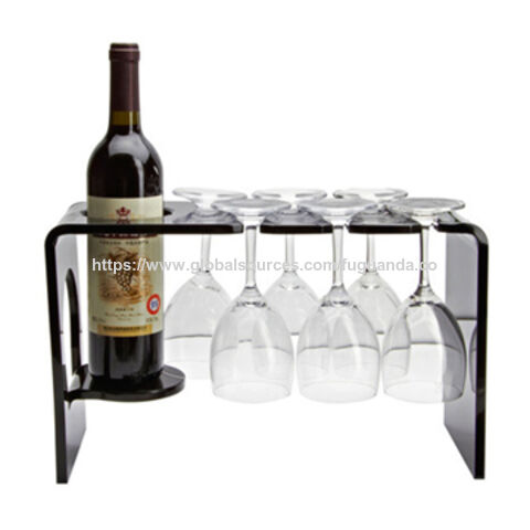 Suporte de Vidro Acrílico Personalizado, Porta-Copos de Vinho de Plexiglass, Rack de Copos de Vinho de PMMA for sale at factory direct price