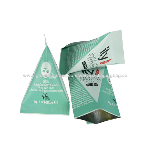 Small plastic sample pouches triangle heat seal aluminum foil custom ...