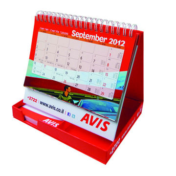 Buy Wholesale China Custom Print Spiral Desktop Calendar With Memo Pads ...