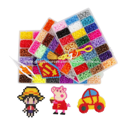 Buy Wholesale China Educational 2.6/5mm Plastic Perler Beads Kits Toy For  Kids & Striped Fuse Beads Kit at USD 0.99