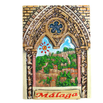 Imán Para Nevera 3D De Málaga España - Recuerdo De Viaje, Decoración De Cocina, Ideal Como Regalo