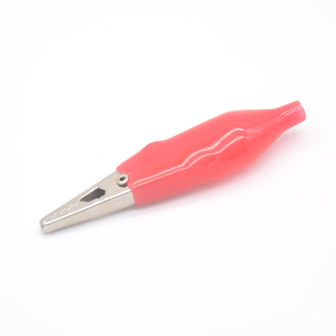 Mini pinza de cocodrilo de 96 mm con funda de plástico blando para pruebas de batería for sale at factory direct price