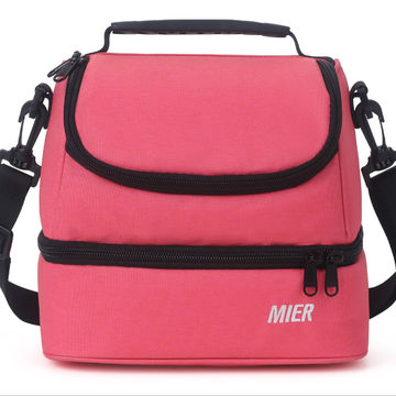 MIER Insulated Lunchbox Bag Totes for Kids, Pink