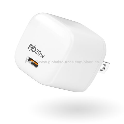 El Cargador USB-C PD de 20W más Pequeño con Adaptador de Corriente Mini de Carga de Alta Velocidad for sale at factory direct price